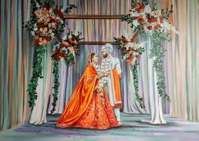 Live Wedding Artist / Live Wedding Painter Olga Pankova